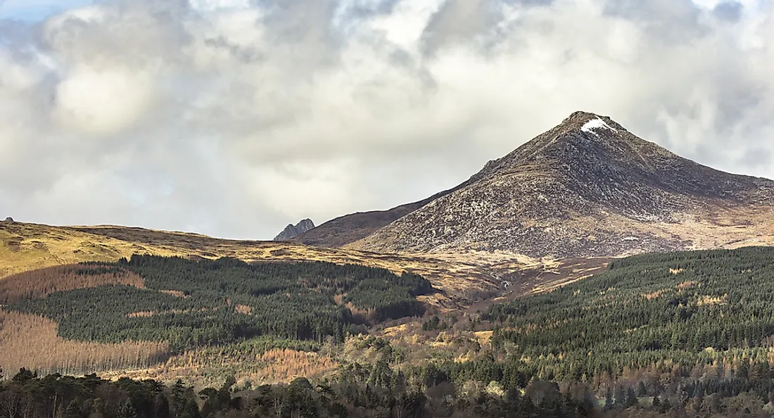 Goat Fell is the highest point of the Isle of Arran in Scotland.