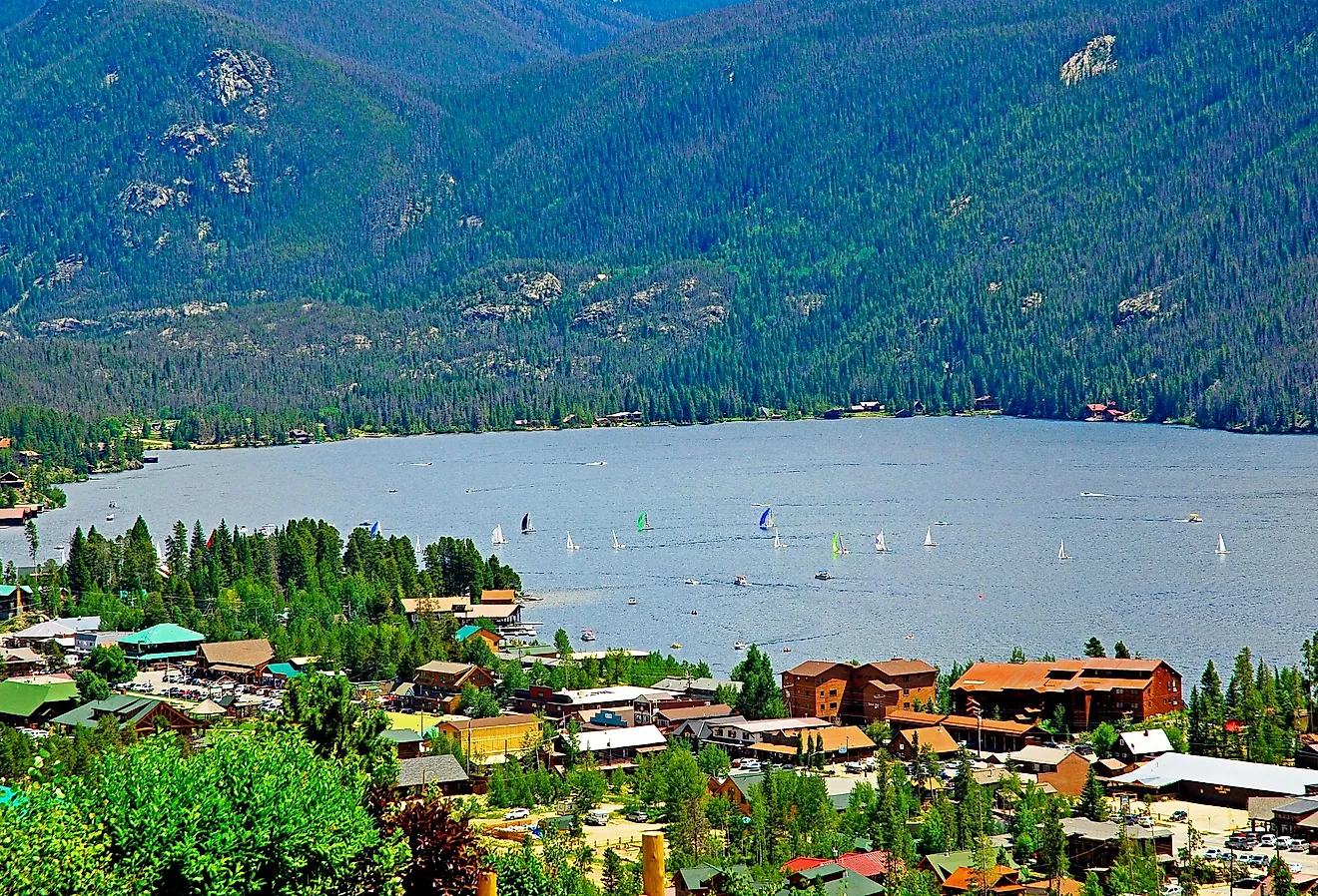 Scenic view of Grand Lake, Colorado.