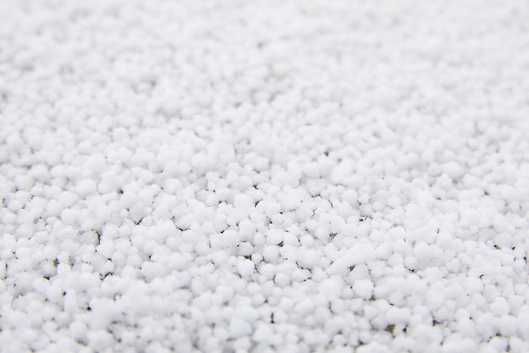 Graupel has the appearance of small, squishy snow balls.