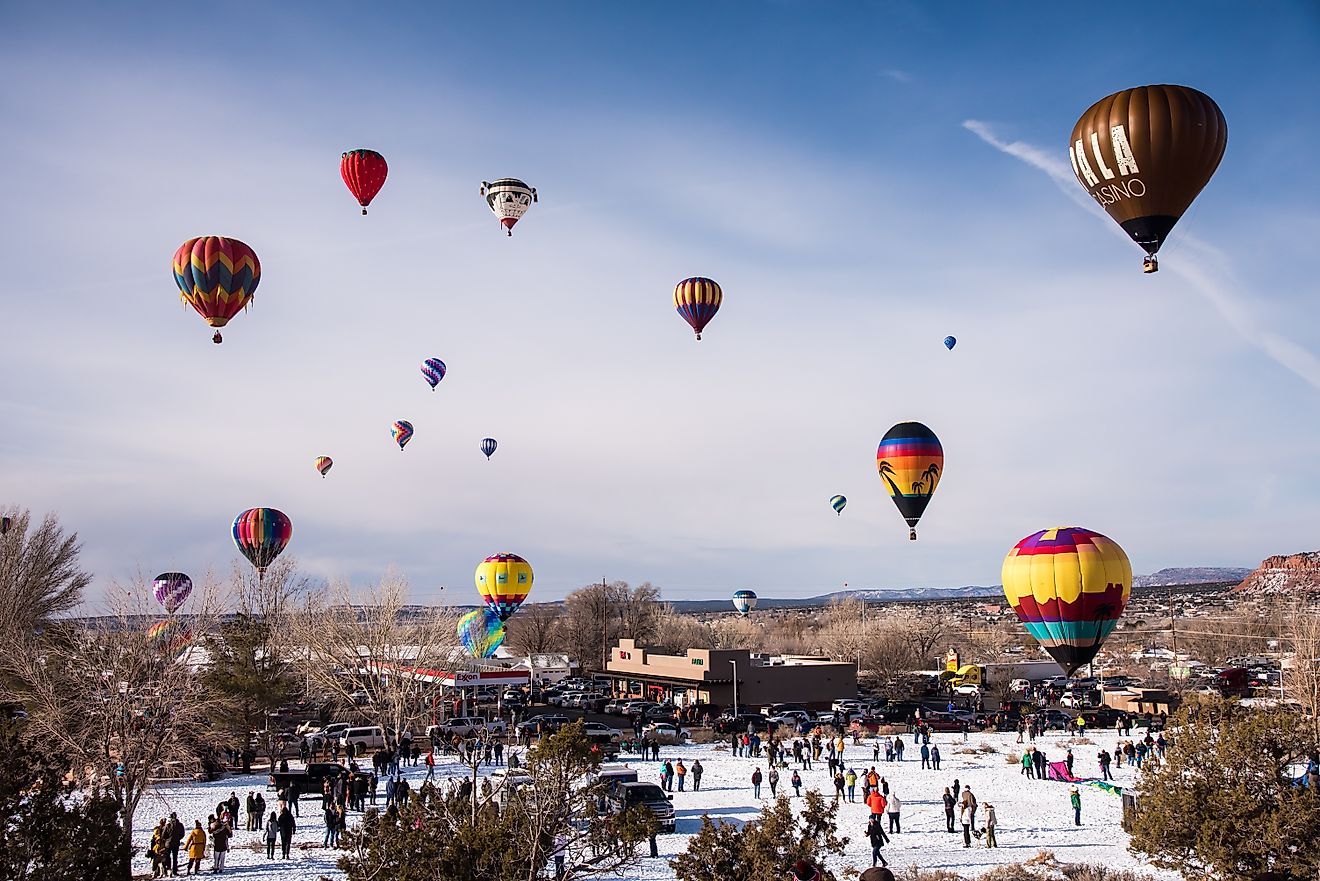 Kanab, Utah's annual Balloons and Tunes Festival. Shutterstock, shutterstock-2266149245.jpg