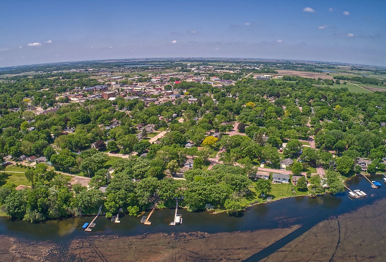 Spirit Lake is the biggest Town in the Okoboji Great Lakes of Iowa. Image credit Jacob Boomsma via Shutterstock
