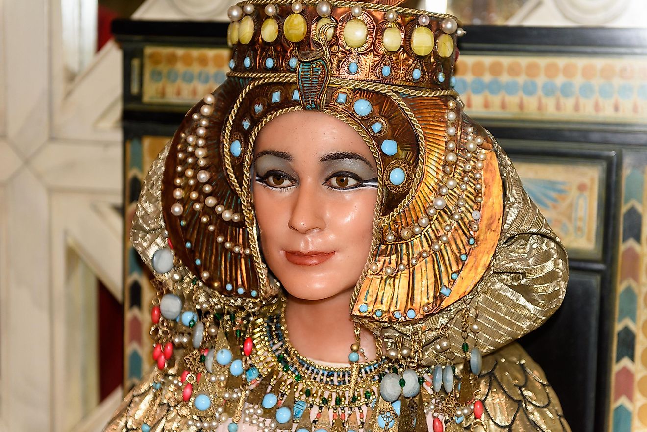 A wax depiction of Cleopatra VII. 
