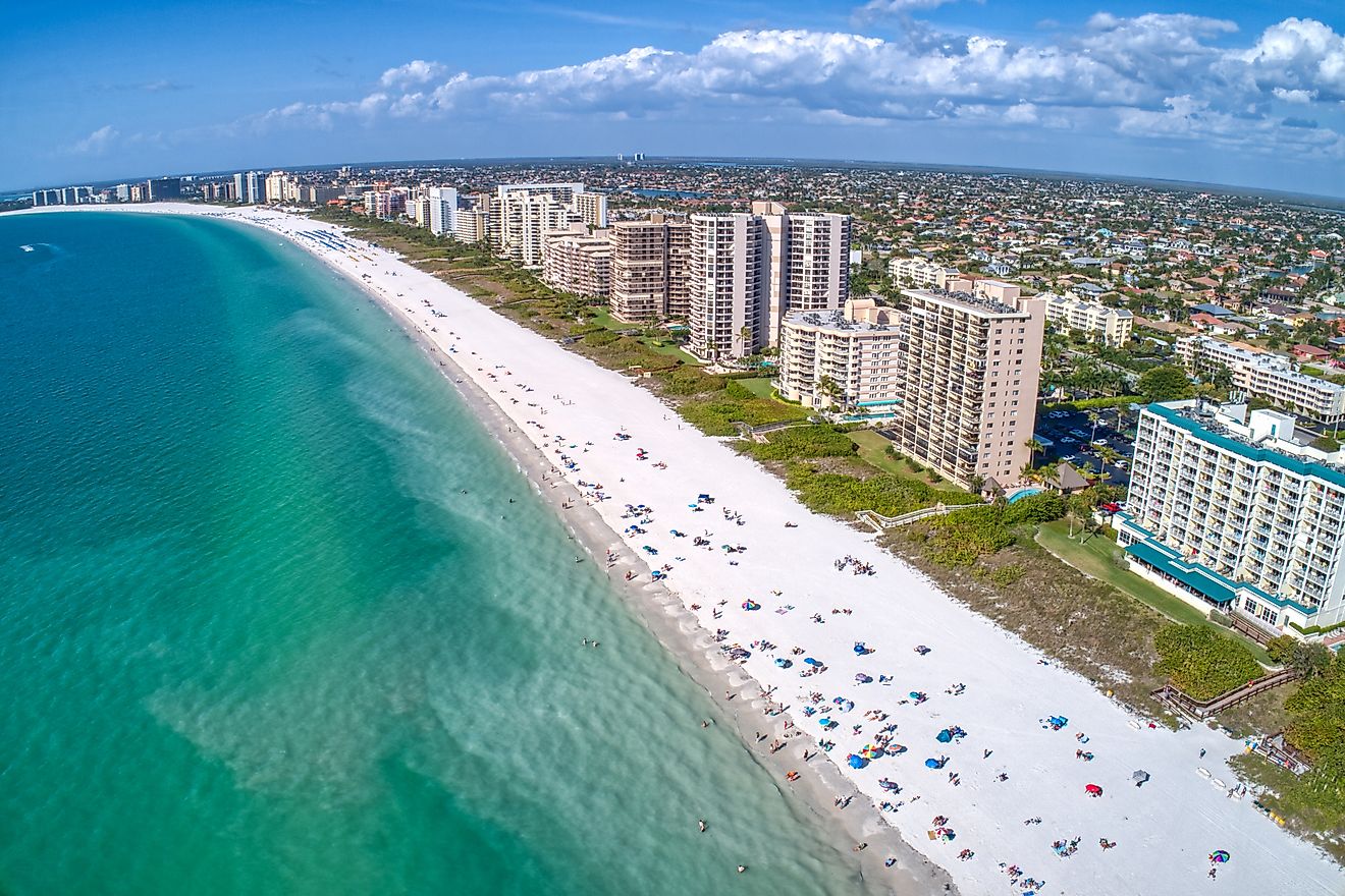 Aerial View of Marco Island, A popular Tourist Town in Florida