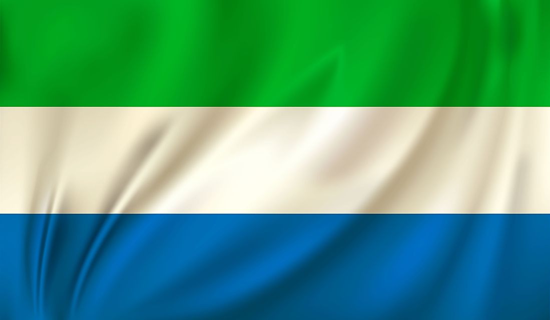 The flag of Sierra Leone.