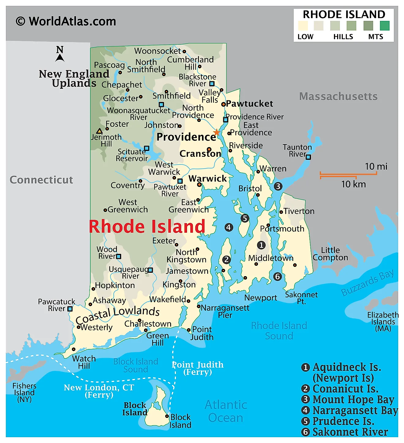 Physical Map Of Rhode Island State Usa Ezilon Maps - vrogue.co