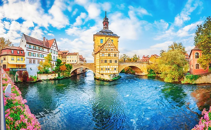 Old town Bamberg in Bavaria, Germany.