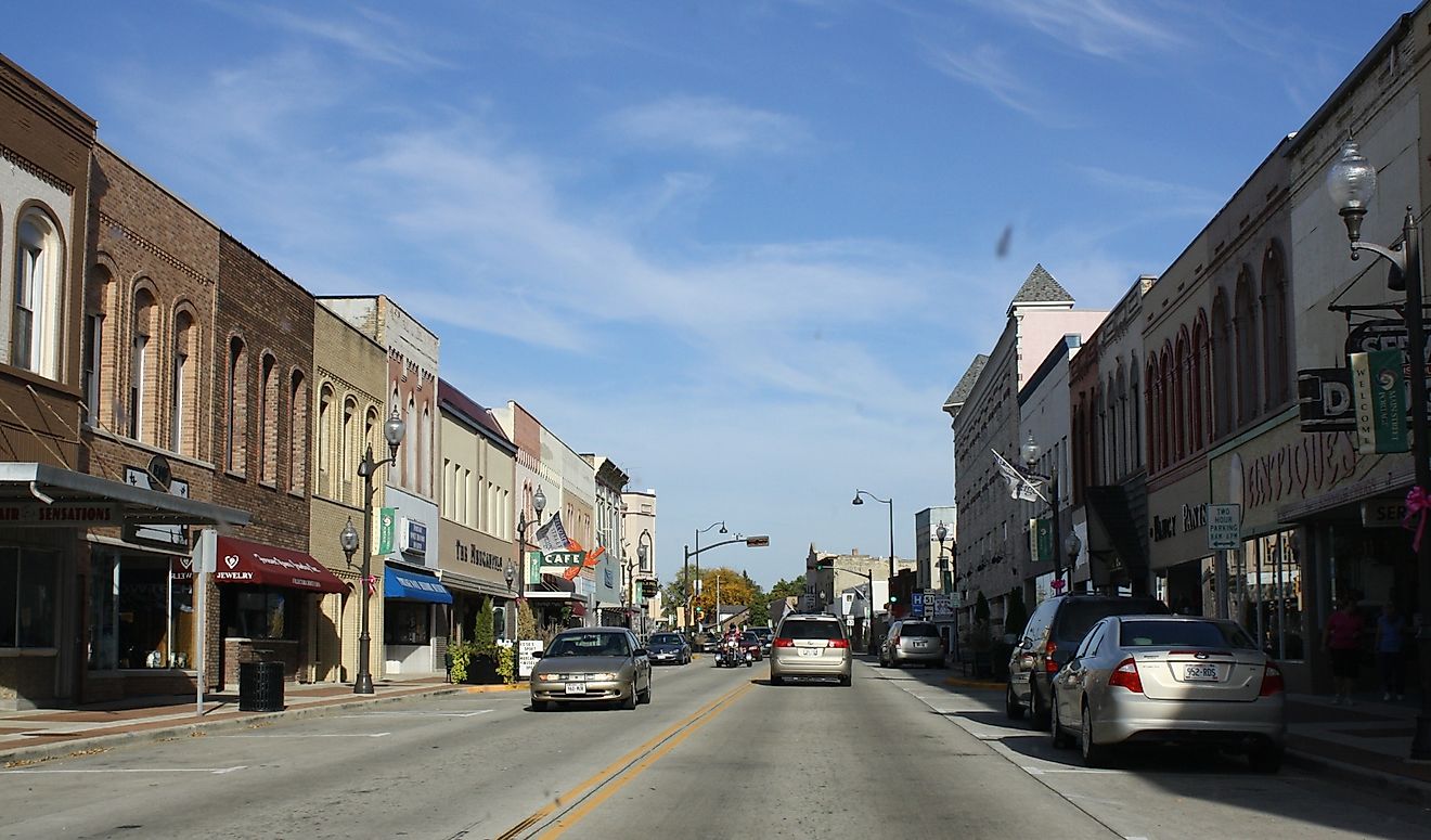 Downtown Portage in Wisconsin, By Royalbroil - Own work, CC BY-SA 3.0, Wikipedia Commons