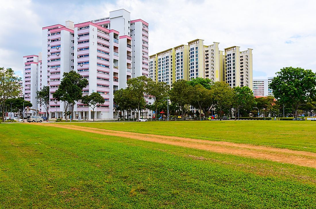 Residential buildings in Singapore. 