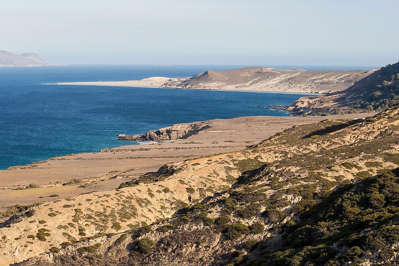 Landscape view of Santa Rosa Island during the day in Channel Islands National Park, California