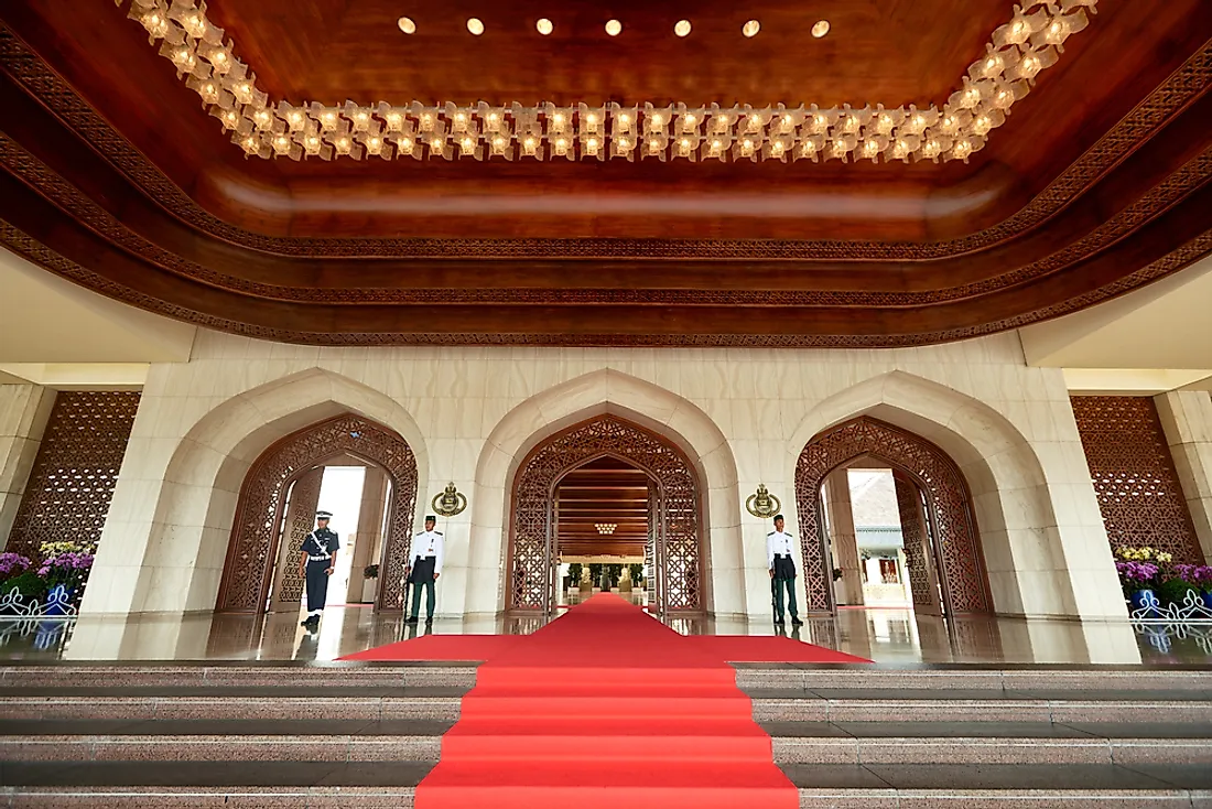 The Istana Nurul Iman serves as the headquarters of the Brunei government and the residence of the 29th Sultan of Brunei. Editorial credit: Truba7113 / Shutterstock.com