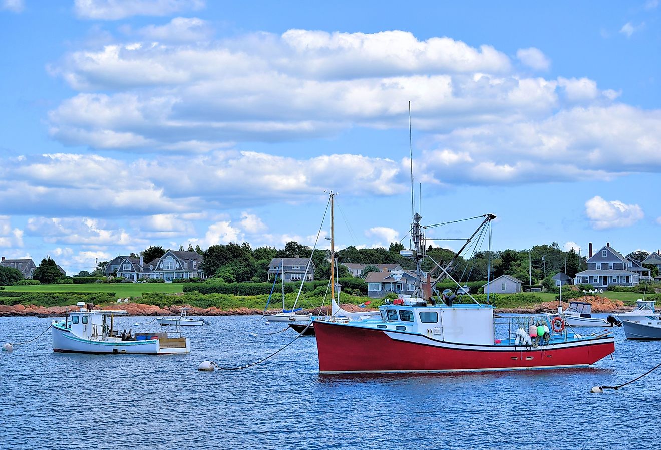 Boats in Little Compton, Rhode Island.