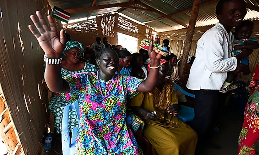 Christians at a local church in South Sudan.