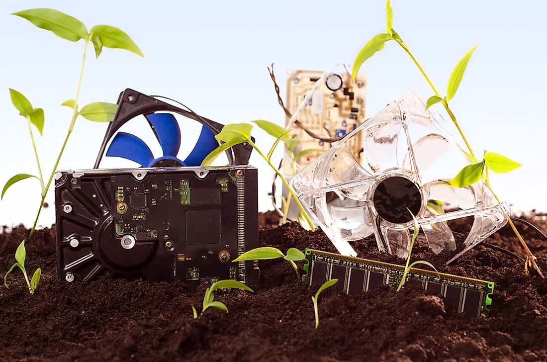 Electronic waste does not simply decompose into the ground. 