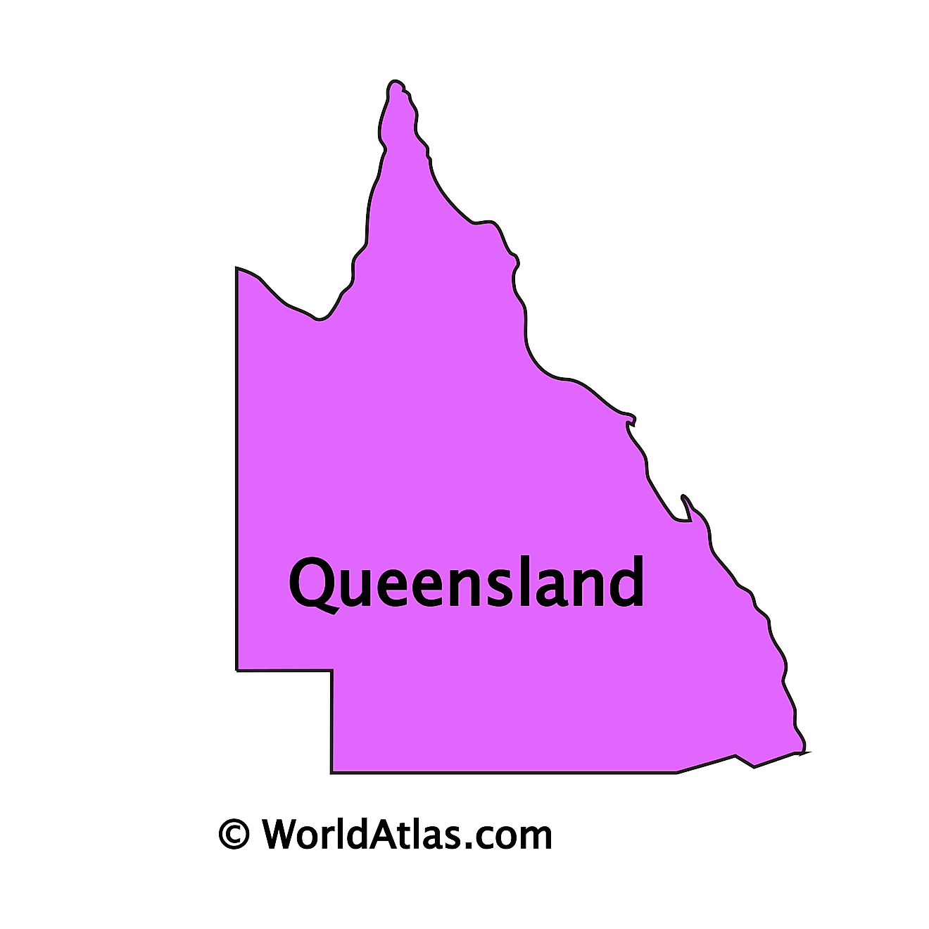 Outline Map of Queensland