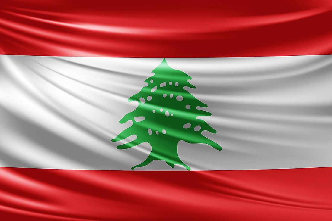 Flag of Lebanon.