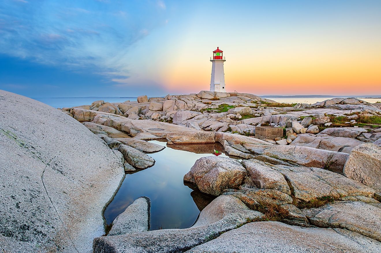 This iconic lighthouse on Peggy's Point is quintessential of The Maritimes region in eastern Canada. 