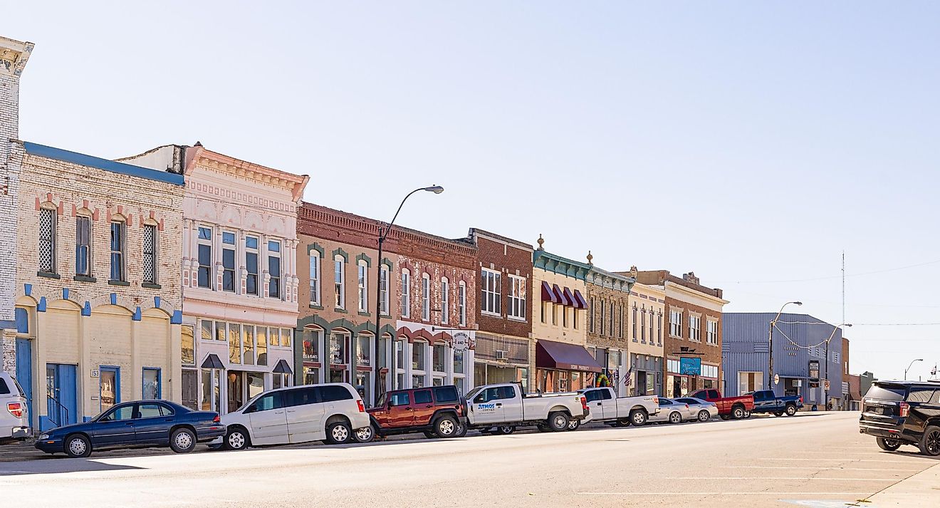 the business district in Sedan, Kansas