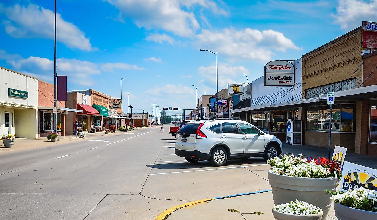 Main street in Ogallala, NE. Editorial credit: Sandra Foyt / Shutterstock.com
