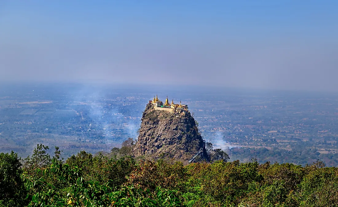 Popa Mountain National Park in Myanmar. 