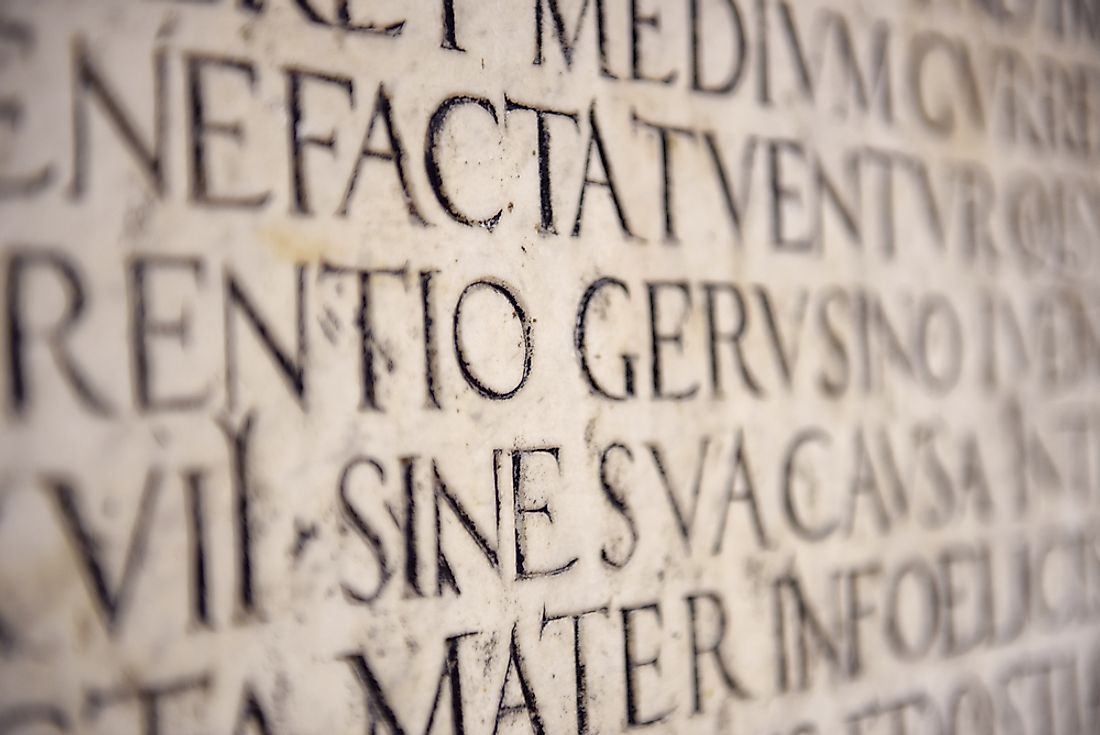 The Latin language can still be found inscribed on many buildings. 