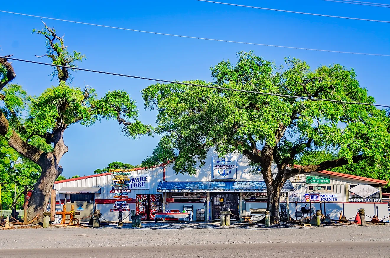 Marshall Marine Supply in Bayou La Batre, Alabama. Image credit Carmen K. Sisson via Shutterstock