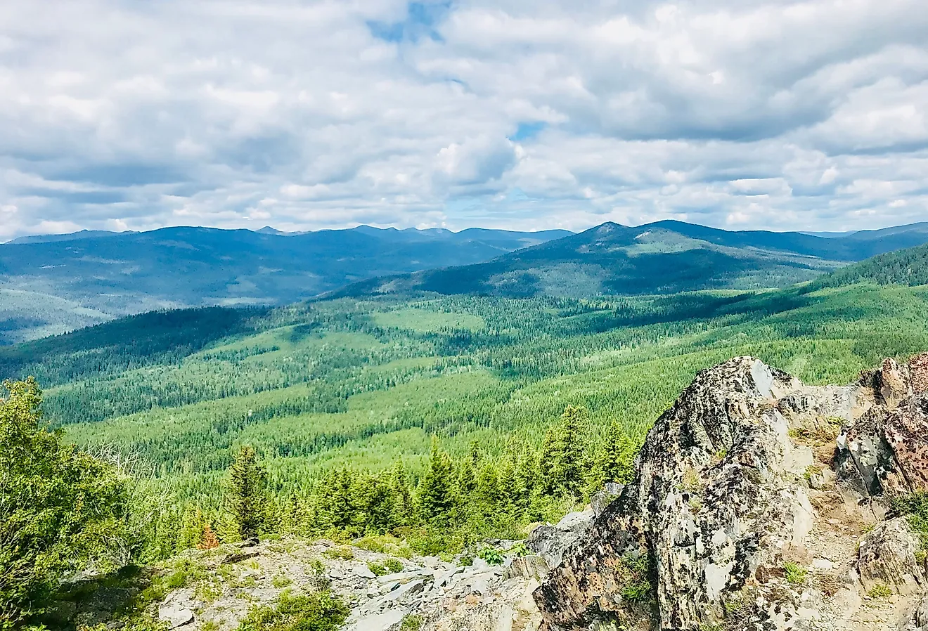 Mountain view of the Yaak Valley, Montana.