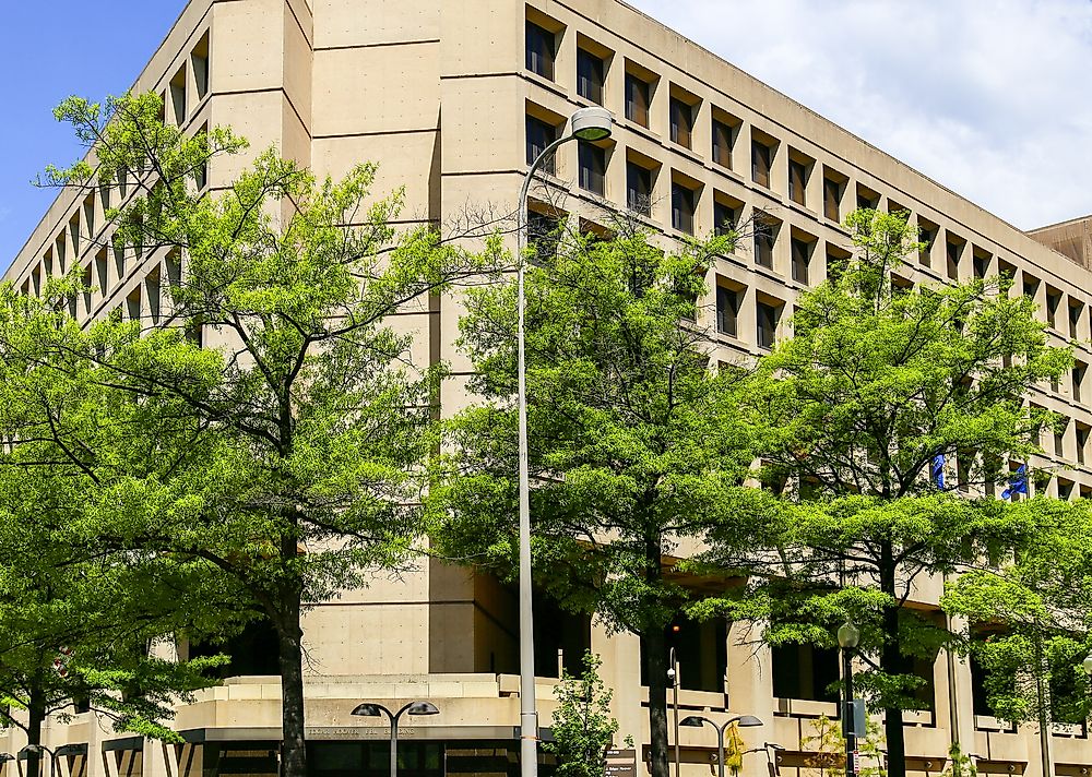 The FBI Headquarters, officially called the J. Edgar Hoover Building.