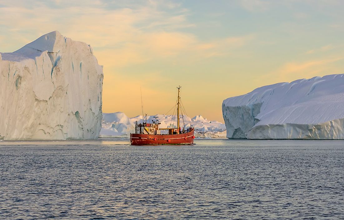The coast of Greenland, where temperatures in the air and the surrounding waters have been rising significantly over recent years. Photo credit: shutterstock.com.