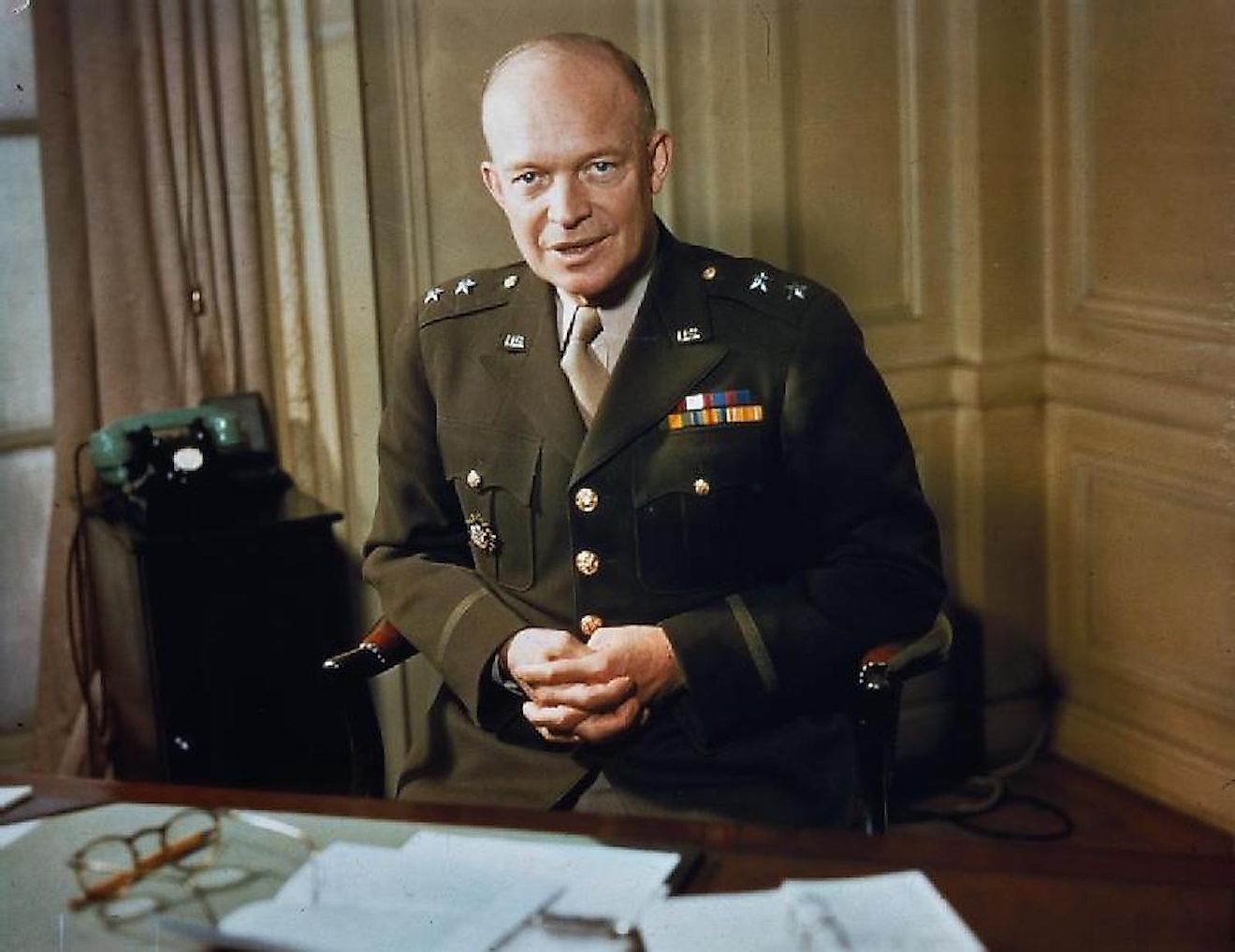 Eisenhower as a major general, 1942. Image credit: Official photographer / Public domain