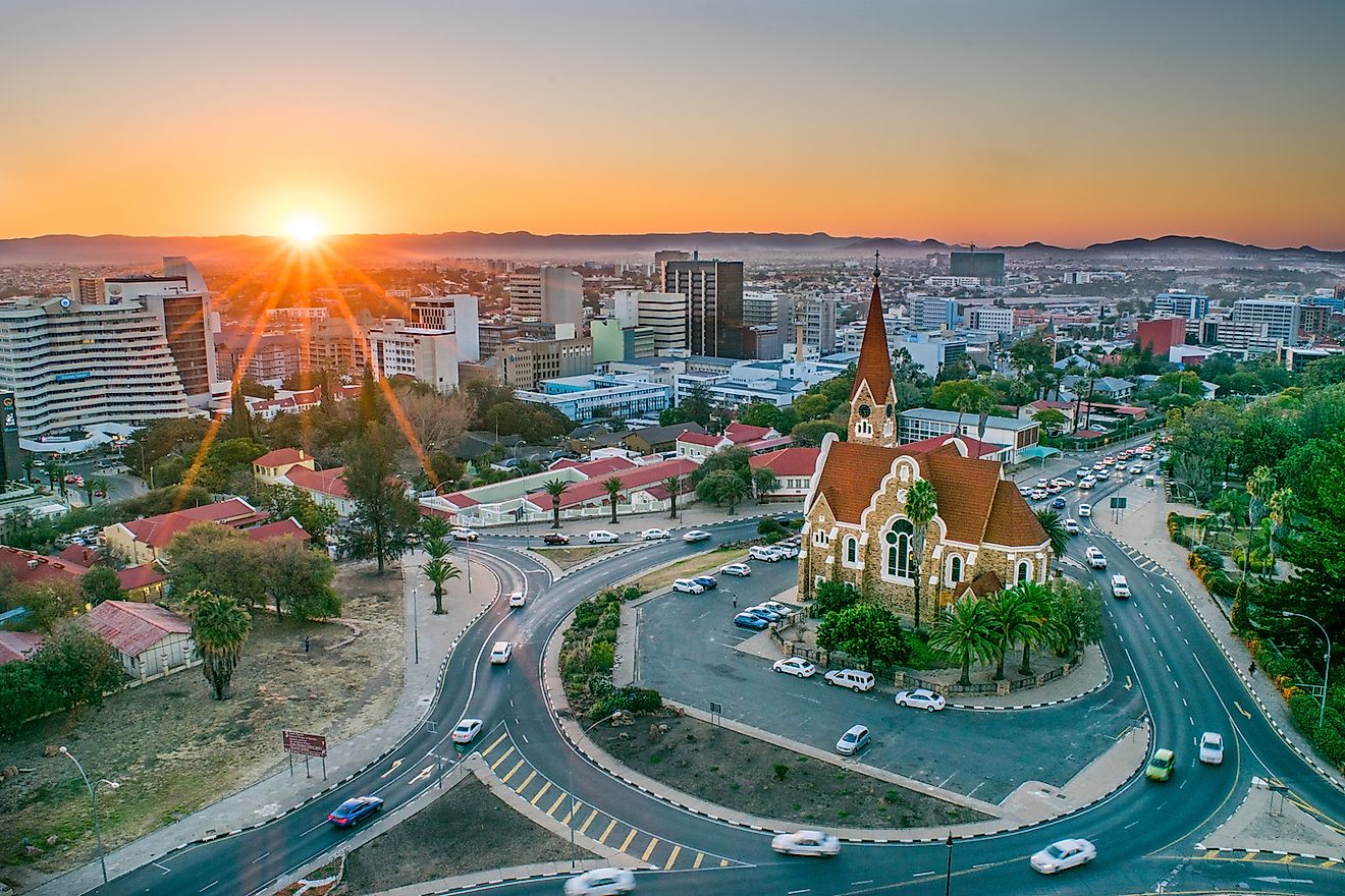 Aerial View of Namibia's Capital Windhoek. Image credit: Nate Hovee/Shutterstock.com