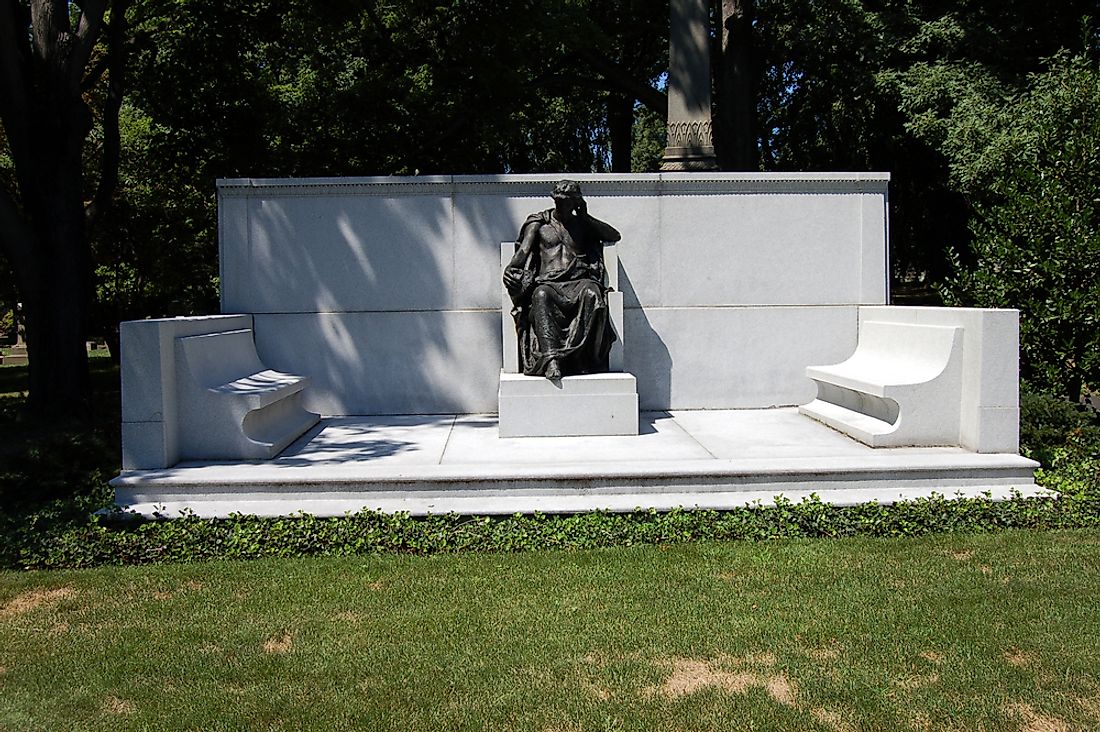 The grave of Joseph Pulitzer, for whom the Pulitzer Price is named. Editorial credit: Daniel M. Silva / Shutterstock.com.