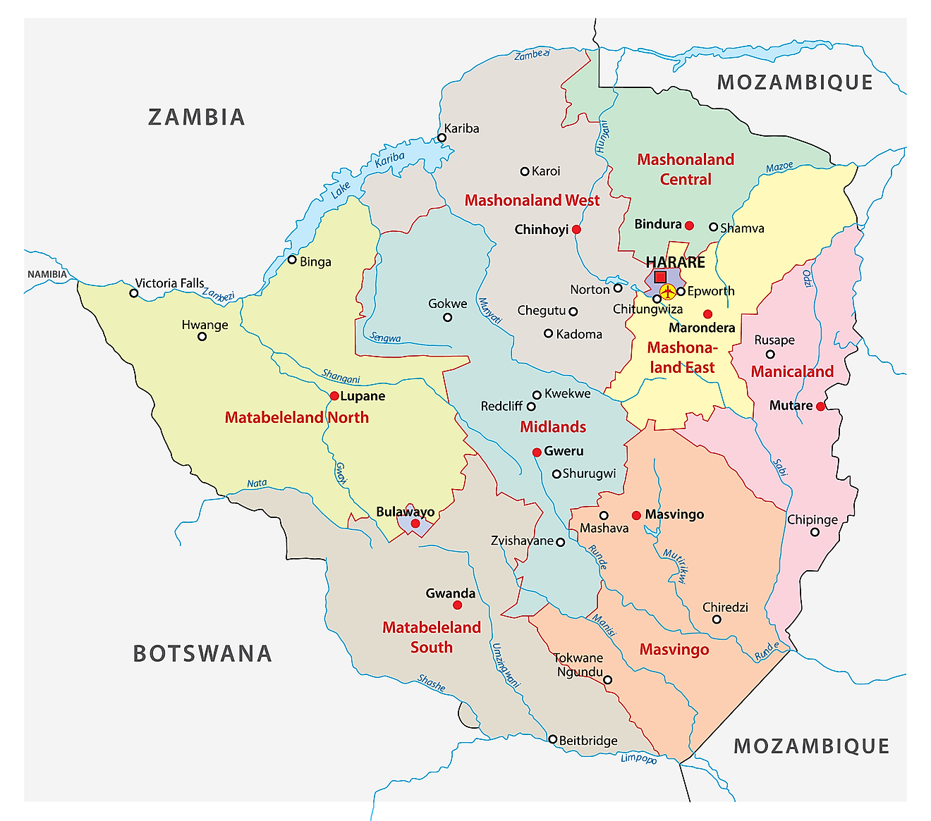 Zimbabwe Maps Facts World Atlas