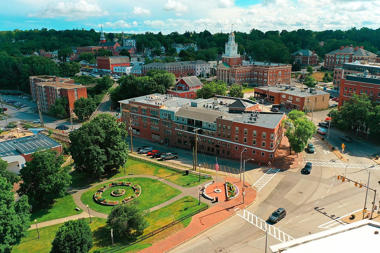 Downtown streets of Dover, New Hampshire.