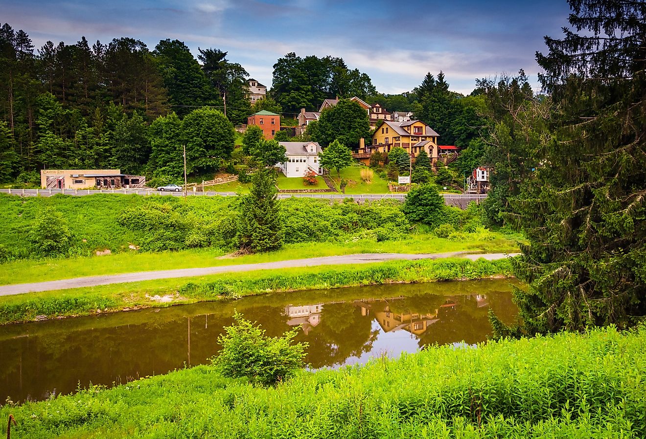 The Blackwater River in Thomas, West Virginia.