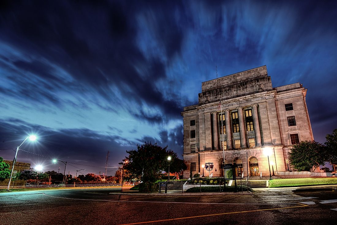 Texarkana, a city found in both Texas and Arkansas. Editorial credit: Alarax / Shutterstock.com. 