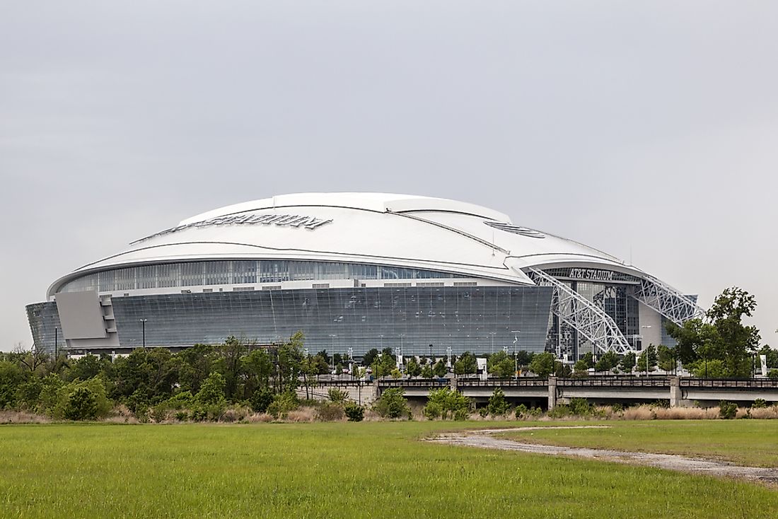 AT&T Stadium is the third-largest stadium in Texas.  Editorial credit: Philip Lange / Shutterstock.com