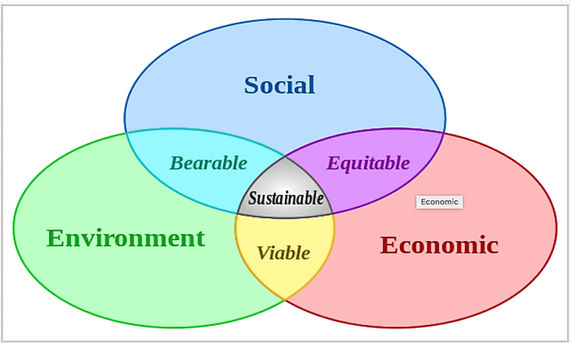 The three pillars of sustainability.