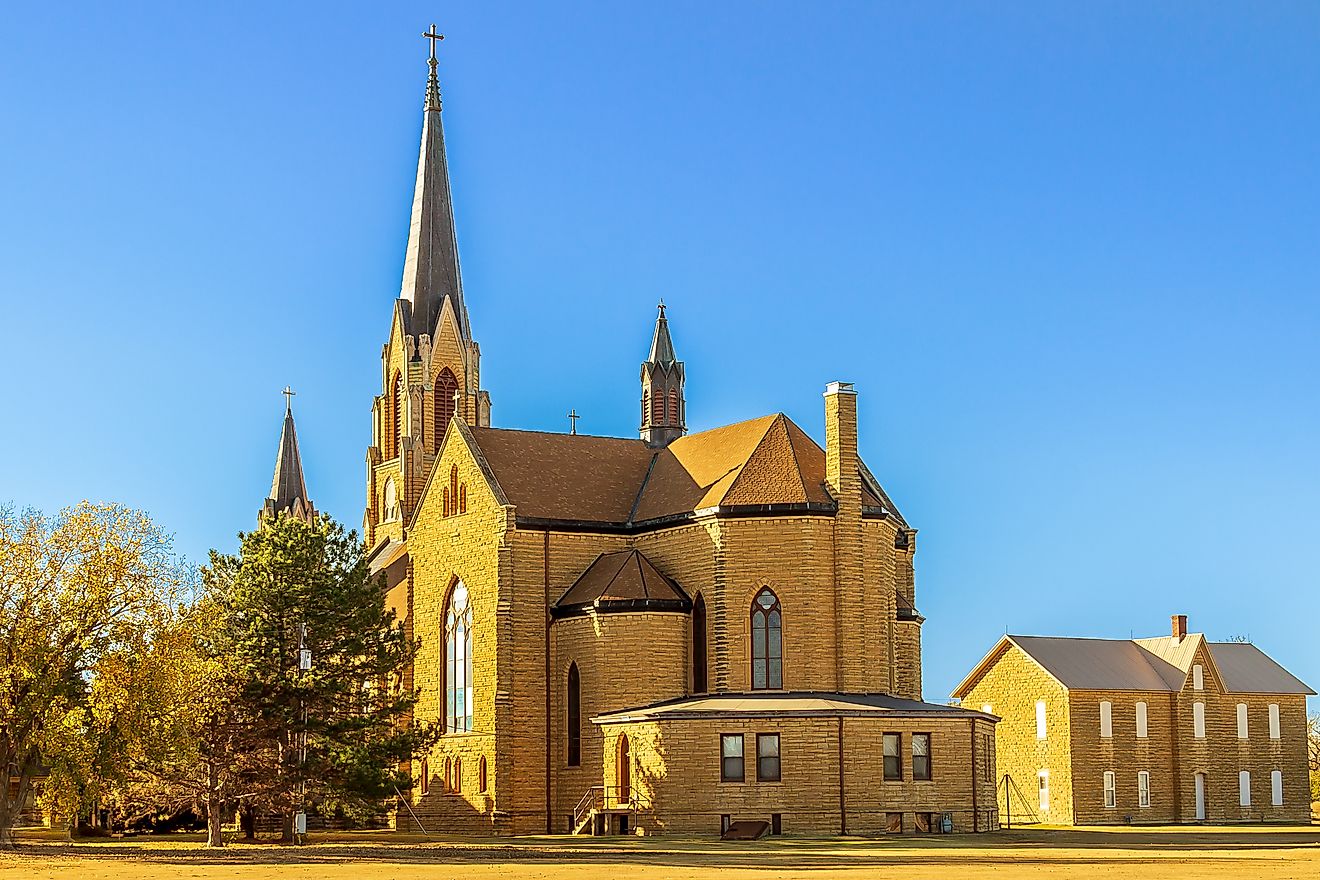 Holy Cross Church in Pfeifer, Kansas.