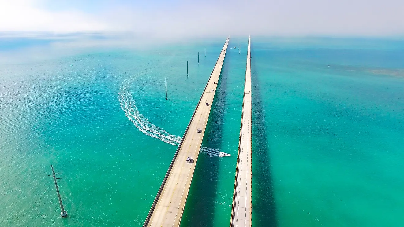 The Seven Mile Bridge in Florida.