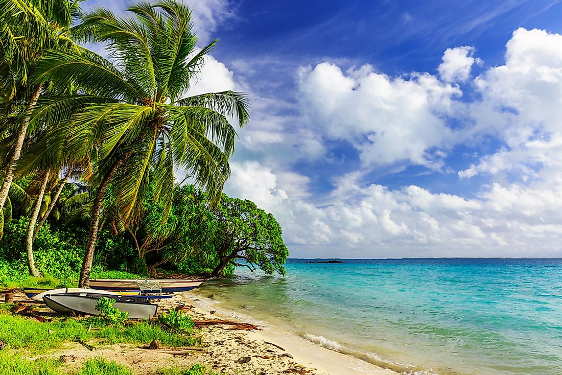 A typical scene from the Republic of Kiribati. 