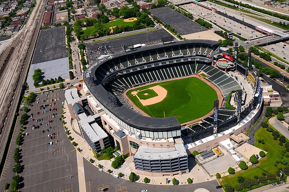 The U.S. Cellular Field, formerly Comiskey Park, home of the Chicago White Sox. Editorial credit: Richard Cavalleri / Shutterstock.com