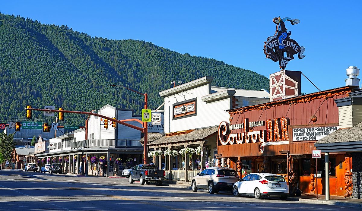 View of the Western town of Jackson Hole, Wyoming. Image credit EQRoy via Shutterstock.