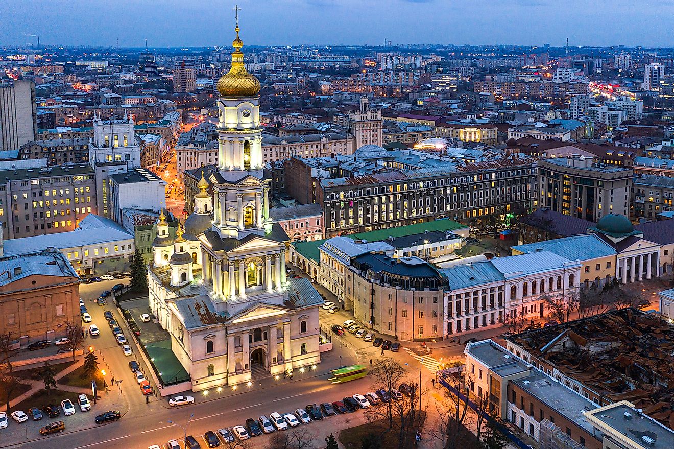 Assumption Cathedral n Kharkiv, Ukraine.