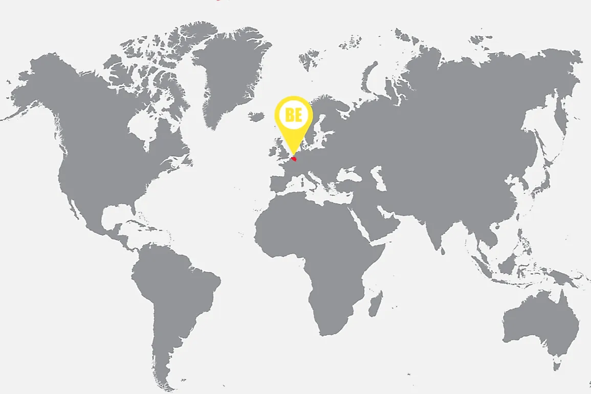 Belgium borders four European countries and the North Sea. 