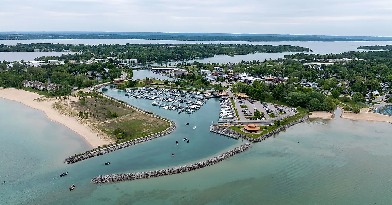 Harbor in Elk Rapids Michigan on Lake Michigan