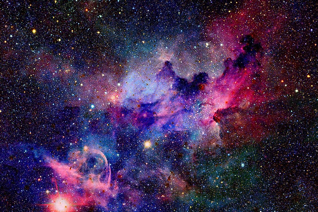 Night sky with stars and nebula.