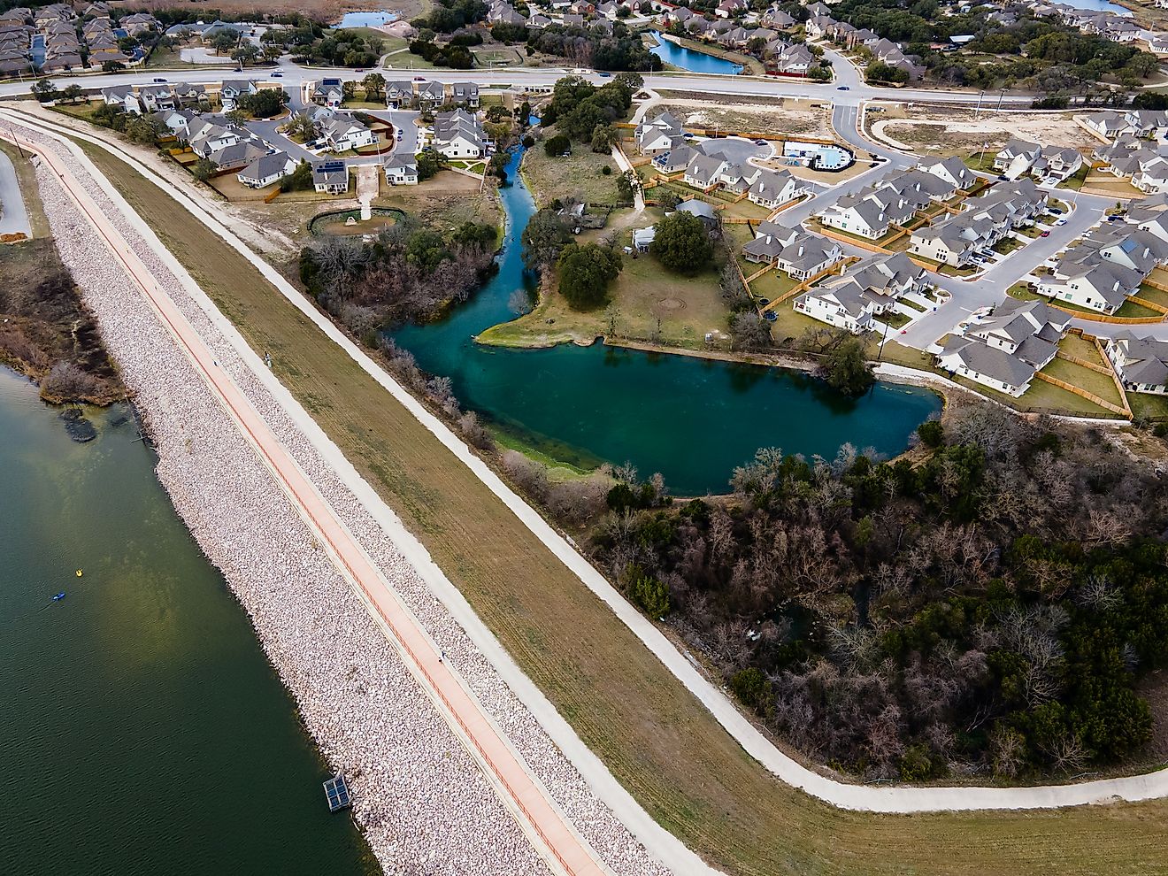 Real estate development in Leander, Texas.