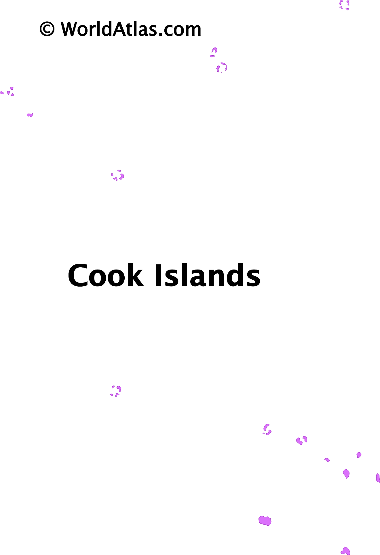 Mapa de contorno de las Islas Cook