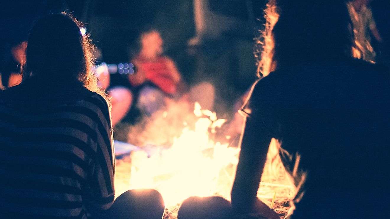 Storytelling by the campfire is always a lot of fun.