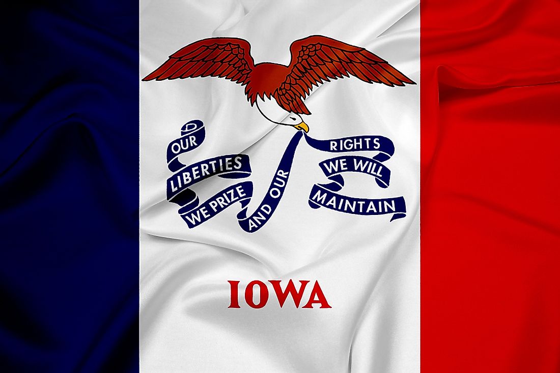 The state flag of Iowa. 